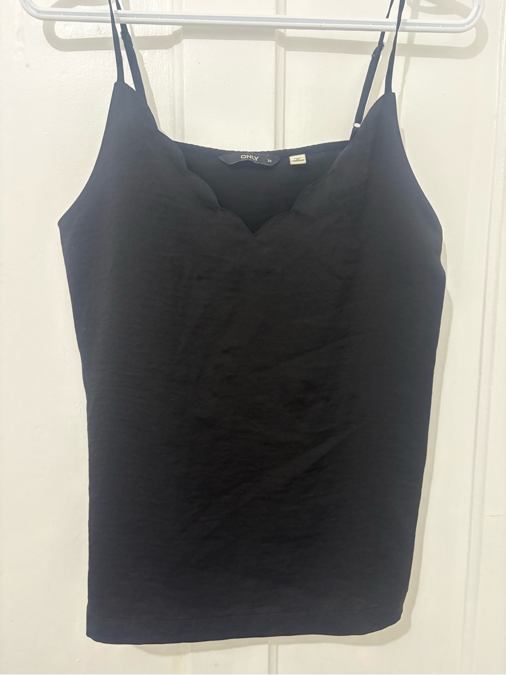ONLY Black Scalloped V-Neck Cami